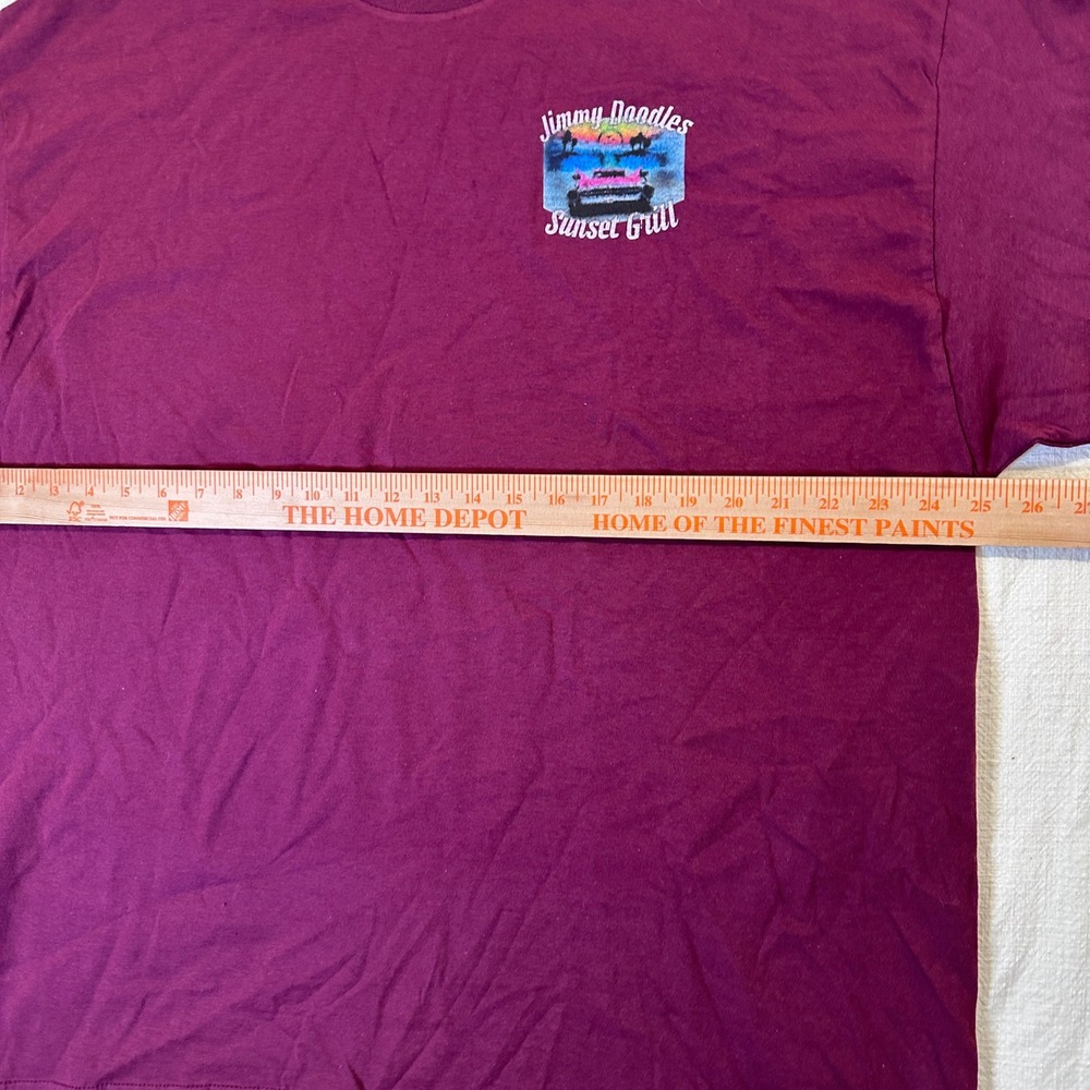 Jimmy Doodles Sunset Grill Heavy Cotton T-Shirt Maroon Mens 2XL Funny - Picture 10 of 16